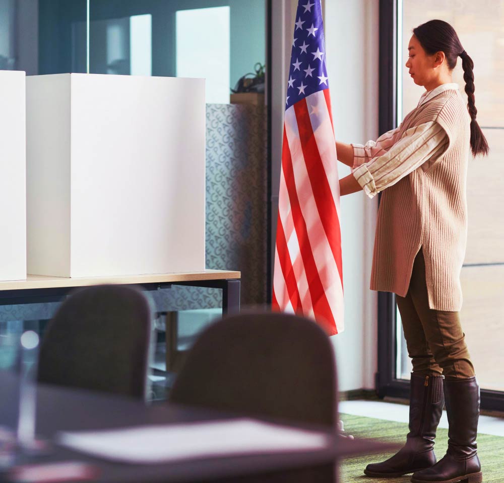 USA Flag at Campaign Office